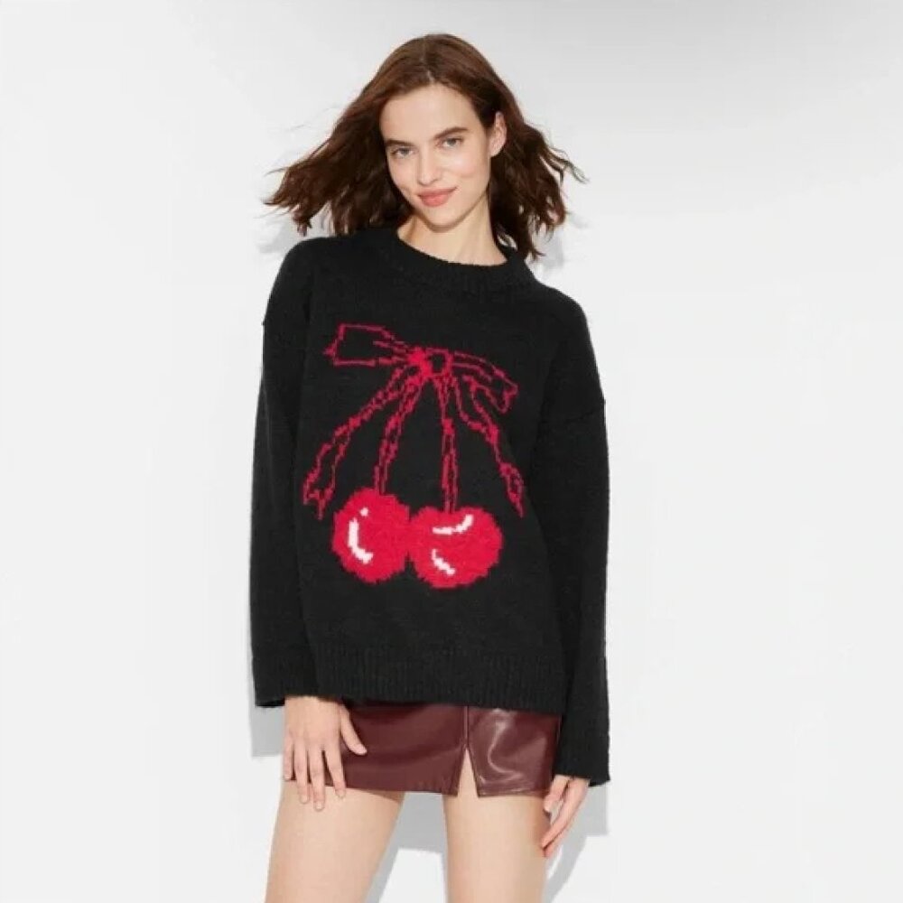 Cherry Holiday Sweater